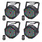 LED UP Lights,KisMee Stage Lights 36 x 1W RGB Sound Activated DJ Disco