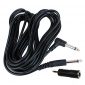 hudiemm0B Guitar Cable, 5m Electric Guitar Bass Stereo Cord Adapter Amplifier Musical Instrument Cable Black