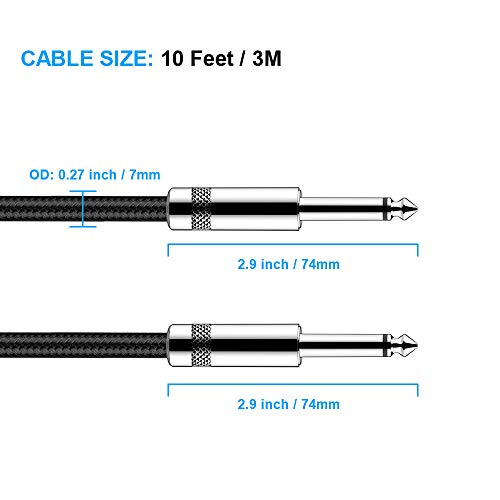Guitar Cable 10 ft New bee Electric Instrument Cable Bass AMP Cord