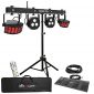 Ultimate DJ Lighting and Speaker Stand Bundle featuring Chauvet DJ GigBar Flex and Ultimate Support TS-80B tripod speaker stand, perfect for professional-grade events and parties. ?