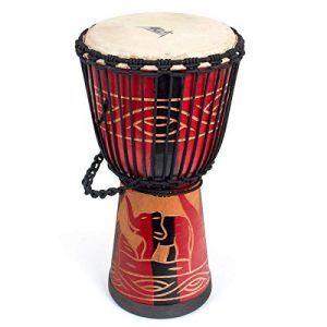 African Drum, Hand-Carved Bongo Congo Djembe Drum