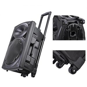 AW Portable 120W Active PA Speaker Mic Guitar AMP Bluetooth USB - Image 4