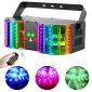 BSYUN Stage Lights Sound Activated RGBW LED DJ Lights Mixed Beam Lights