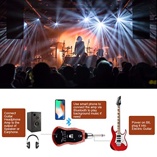 Kithouse B6 Guitar Headphone Amp Mini Plug Guitar Amplifier Bluetooth