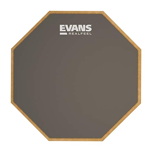 RealFeel by Evans 6" Single Sided Practice Pad with Gum Rubber Surface for Drummers