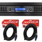 Rockville 10,000 Watt 2 Channel Power Amplifier Pro/DJ Amp+Speakon Cables