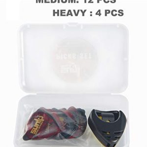 Premium Guitar Picks Variety Pack (24pcs) – Thin, Medium & Heavy Gauge with Holder for Electric & Acoustic Guitars - Image 4