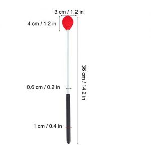 Wool Head Keyboard Marimba Mallets with Rubber Fiberglass Handles - Image 8