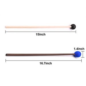 Medium Blue Hard Yarn Marimba Mallets - Image 4