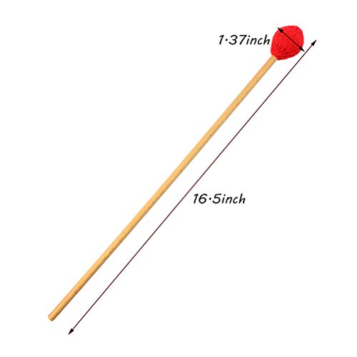 Hard Yarn Head Keyboard Marimba Mallets with Maple Handles