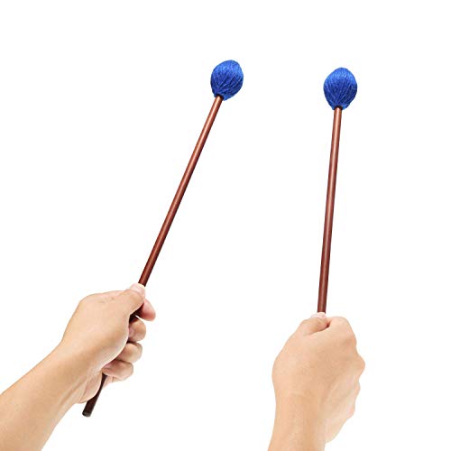 Yarn Head Marimba Mallets and 1 Pair Rubber Mallets Sticks