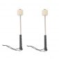 White Felt Head Percussion Mallets Timpani Sticks with Stainless Steel Handle suit