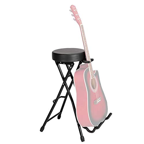 temi Glarry Foldable Guitar Stand Playing Stool Stand Footstool