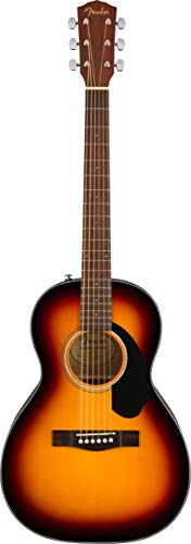 Solid Top Parlor Size Acoustic Guitar Bundle with Gig Bag
