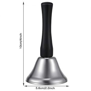 24 Pieces Hand Bells Silver Steel Service Handbells Black - Image 5