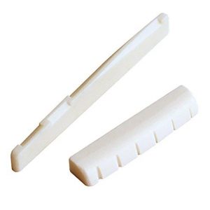 Blisstime 6 String Acoustic Guitar Bone Bridge Saddle and Nut - Image 3