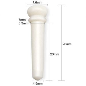 Blisstime 6 String Acoustic Guitar Bone Bridge Saddle and Nut - Image 6
