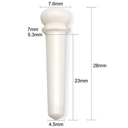 Blisstime 6 String Acoustic Guitar Bone Bridge Saddle and Nut