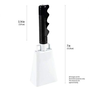 2 pack 7 in. steel cowbell/Noise makers with handles. - Image 8
