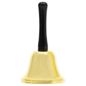 Bright Creations Hand Bell, Call Bell for Signaling Assistance (3x5 Inch, Gold)