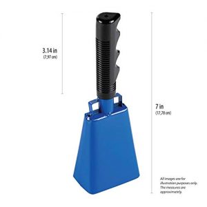 2 pack 7 in. steel cowbell/Noise makers with handles. - Image 3