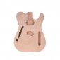 Muslady TL-F Unfinished Electric Guitar Body Blank Guitar Body Barrel DIY Mahogany Wooden Body Guitar Parts Accessories for TELE F Guitar