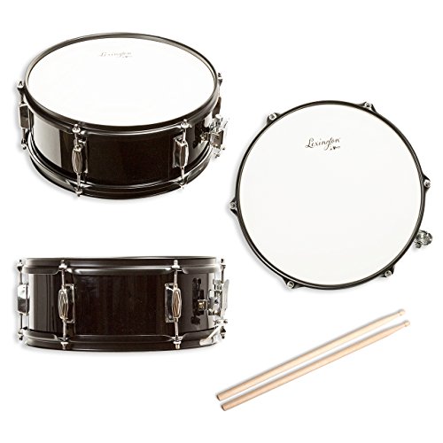Snare Drum Set Student Steel Shell 14 X 5.5 Inches with 10 Lugs, Includes Drum Key