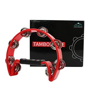 Metal Jingles Hand Held Percussion-Half Moon Tambourine - Image 2