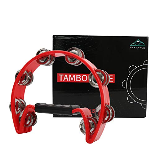 Metal Jingles Hand Held Percussion-Half Moon Tambourine