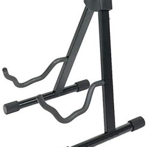 Gemini GTST-01 A-Frame Electric and Acoustic Portable Universal Adjustable Professional Guitar Stand, Black