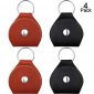 4 Pieces Guitar Picks Holder Case Leather Case Key Chain Plectrum Case Bag (Black, Brown)