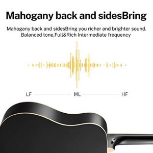 Dreadnought Acoustic Guitar Package 3/4 Size Beginner Guitar Kit - Image 4