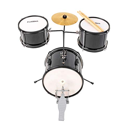 Drum Set with Adjustable Throne, Cymbal, Pedal & Drumsticks