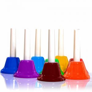 GiftedMusicKids 13 Chromatic C Hand Bell Set 🔔 | Diatonic Metal Bells with Songbook for Children - Image 3