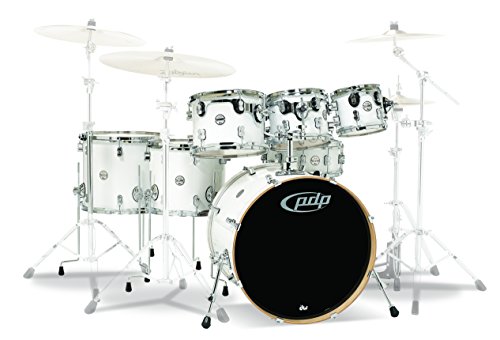 PDP By DW 7-Piece Concept Maple Shell Pack with Chrome Hardware Pearlescent White