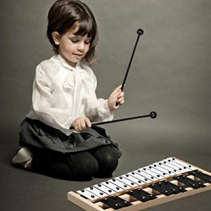 Glockenspiel Xylophone, Percussion Instrument with Wood Base and 27 Metal Keys - Image 4