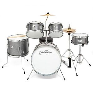 Ashthorpe 5-Piece Complete Child's Junior Drum Set with Genuine Brass Cymbals - Image 5