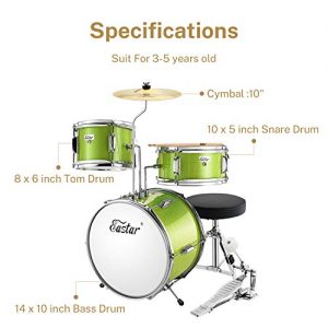3-Piece Kids/Junior Drum Set with Throne - Image 3