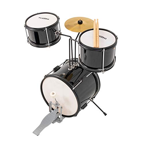 Drum Set with Adjustable Throne, Cymbal, Pedal & Drumsticks