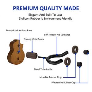 Wall Mount Hanger stand 2pack wooden fits Mandolin Ukele - Image 3