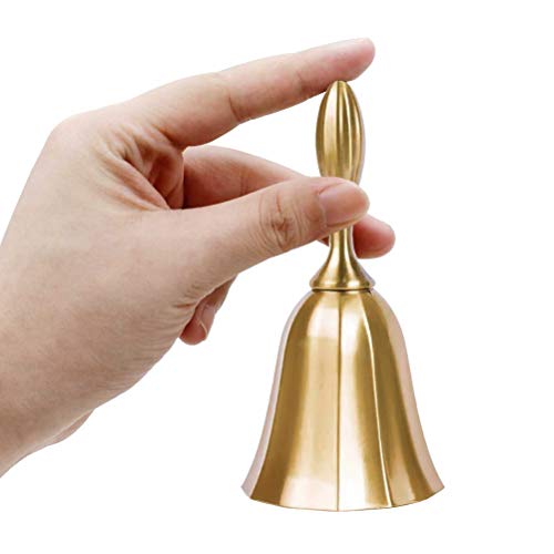 Hand Bell, Uspacific Metal Held Dinner Bell Brass Jingle Call