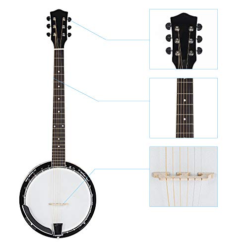 Sapelli Notopleura Wood Alloy 6-string Banj