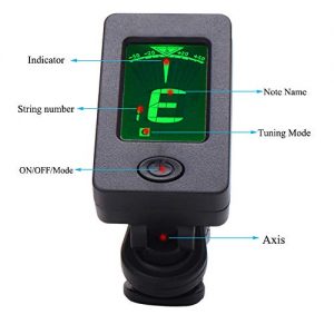 Guitar Tuner Clip-On Tuner with Guitar Capo Rosewood Color Capo - Image 4