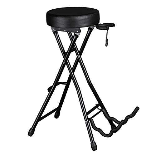 temi Glarry Foldable Guitar Stand Playing Stool Stand Footstool