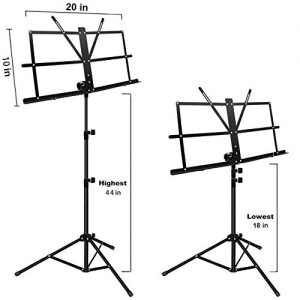 EastRock Folding Dual Use Music Stand for Sheet Music - Image 5