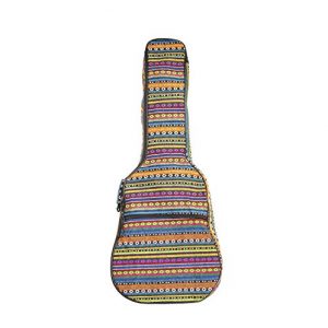 Muzmate 40 41 Inch Bohemian Acoustic Guitar Case With Soft Foam Padded,Dual Adjustable Shoulder Strap Guitar Case Gig Bag Backpack