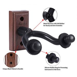 Guitar Hanger Real Hardwood Black Walnut Wall Mount Holder - Image 4