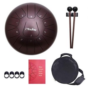 Ohuhu Steel Tongue Drum 10 Inch – 11 Notes in D Major with Bag & Mallets 🎶 Perfect for Beginners & Meditation 🧘 - Image 7