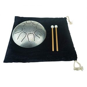 C Major Steel Tongue Drum Silver 8 Notes with Elegant Quality Drum Bag - Image 5