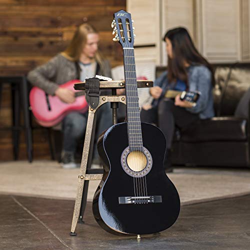 38in Beginner Acoustic Guitar Starter Kit w/Case, Strap, Tuner, Pick, Strings